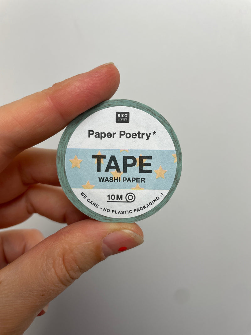 Paper Poetry • Tape Sterne gold • 15mm 10m Hot Foil