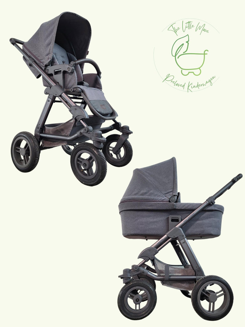 ABC Design - Viper 4 combi stroller (sports seat and carrycot) - anthracite grey - in good condition