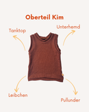 Oberteil Tanktop Pullunder Unterhemd 74/80 aus 100% Upcycling-Wolle in Melonenrosa - Jawoll Baby