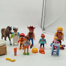 Playmobil Bundle Cowboys Pferde Einhorn Set von 9 Figuren, neuwertig
