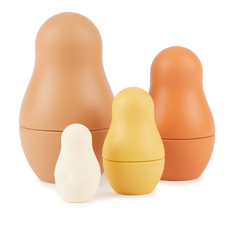 Bieco Silicone Matryoshka Chocolate Bliss 4-piece.