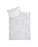 B-Ware Zöllner Bettwäsche Set Garnitur Sterne Grau Baumwolle Decke Kissen Baby 100x135