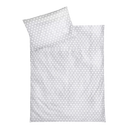 B-Ware Zöllner Bettwäsche Set Garnitur Sterne Grau Baumwolle Decke Kissen Baby 100x135