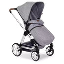 B-Ware Abc Design Beindecke Fußsack Kinderwagen Graphite Grey Wattiert Waschbar Grau