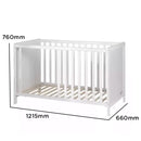 B-Ware Roba Kinderbett Babybett Hamburg Beistellbett Weiß Holz Lattenrost Kinderbett