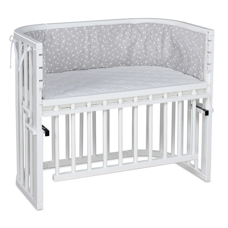 B-Ware Babybay Beistellbett Kinderbett Maxi Comfort Plus Weiß Großes Liegefläche Twins