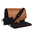 Wickeltaschen Wickelzubehör Pflege Wickeltasche Brown Flap Green Moon kids Front Image Open Box