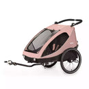 B-Ware Hauck Fahrradanhänger Buggy Kinderwagen Dryk Duo Rosa Multifunktional Komfort