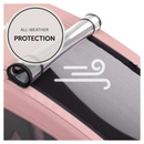 B-Ware Hauck Fahrradanhänger Buggy Kinderwagen Dryk Duo Rosa Multifunktional Komfort