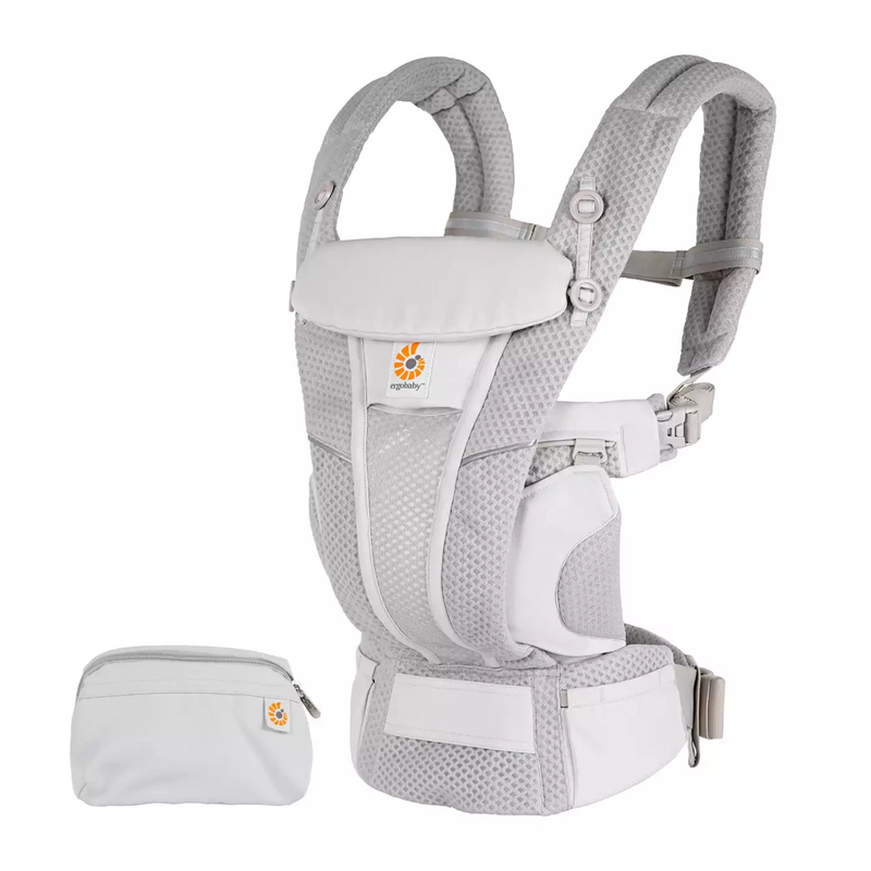 Ergobaby Omni Breeze Pearl Grey Babytrage vom Neugeborenen bis zum Kleinkind (ca. 3,2 - 20,4 kg)