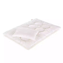 B-Ware Paradies Bettenset Kinder Steppbett Decke Kissen Set Bio Baumwolle Weiß 100x135