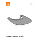 Stokke Nomi® Tray Grey - Tisch für Stokke Nomi® Hochstühle mit angebrachtem Baby Set.
