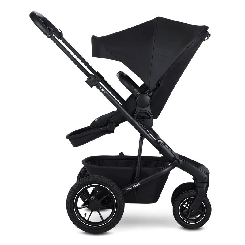 B-Ware Easywalker Harvey⁵ Air Kinderwagen Buggy Midnight Black Kombikinderwagen Verdeck