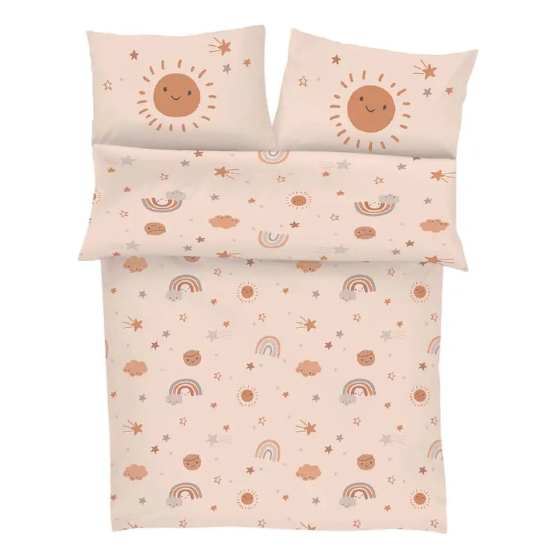 B-Ware Little One Bettwäsche Sonne & Mond 100x135 Cm Kinderbettwäsche Kissen Decke