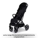 B-Ware Little One Buggy Kinderwagen Glow Xl Schwarz Black Melange Liegeposition Korb
