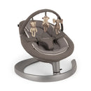 B-Ware Nuna Wippe Babyschaukel Leaf Grow Granite Sitz Bio Baumwolle Mesh Braun Grau