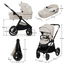 Kinderkraft Nea 2.0 Kinderwagen Buggy Babywagen Kombi Kinderwagen Soft Beige B-Ware