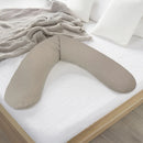 B-Ware Theraline Stillkissen Lagerungskissen Musselin Taupe Original Baby Kissen 190x40