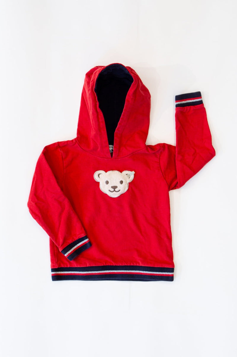 Sweater with hood red size 104 | Steiff