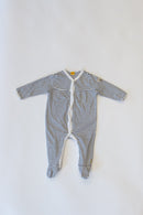 Strampler, Gr. 62, blau, weiß, gestreift | Steiff