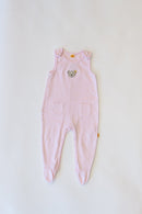 Strampler rosa-weiß gestreift Gr. 80 | Steiff