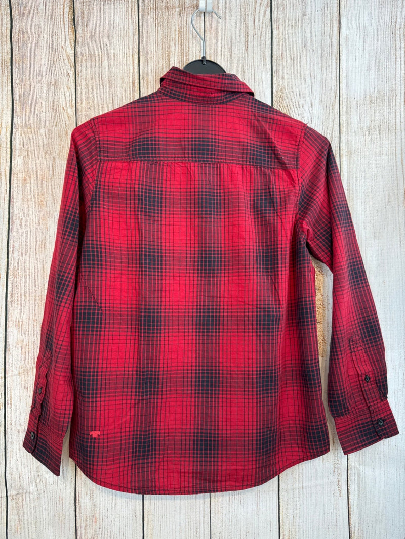 Tom Tailor long-sleeved shirt black/red checked size 152