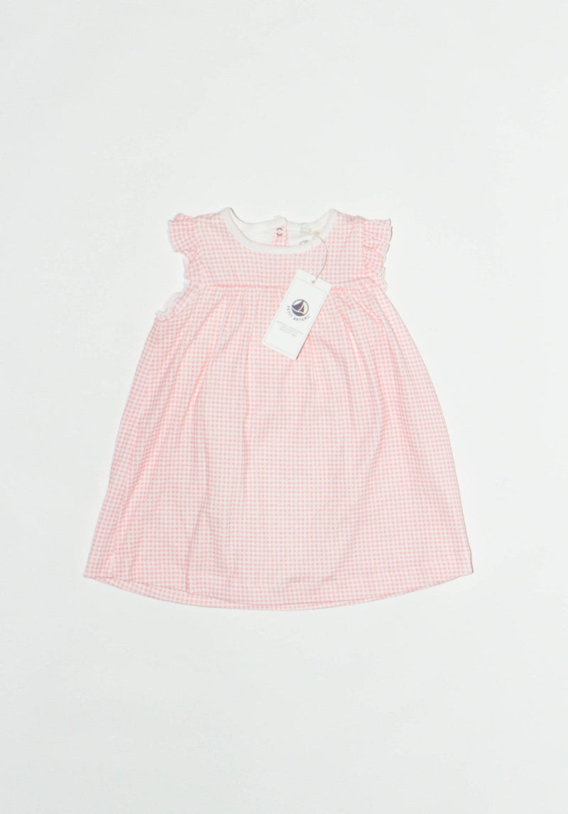 Jersey-Kleid rosa kariert Gr.74 | Petit Bateau