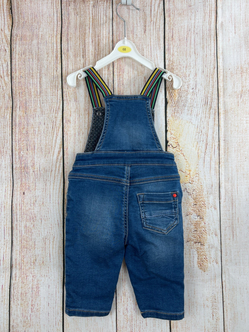 S. Oliver dungarees denim blue with colorful straps size 68