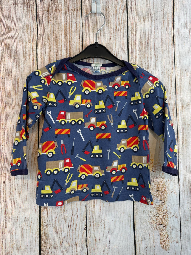 alana long-sleeved shirt dark blue with colorful cars size 86