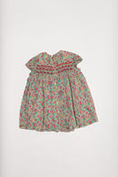 Kleid mit gesmocktem Kragen geblümt Gr.92(98 | Bonpoint