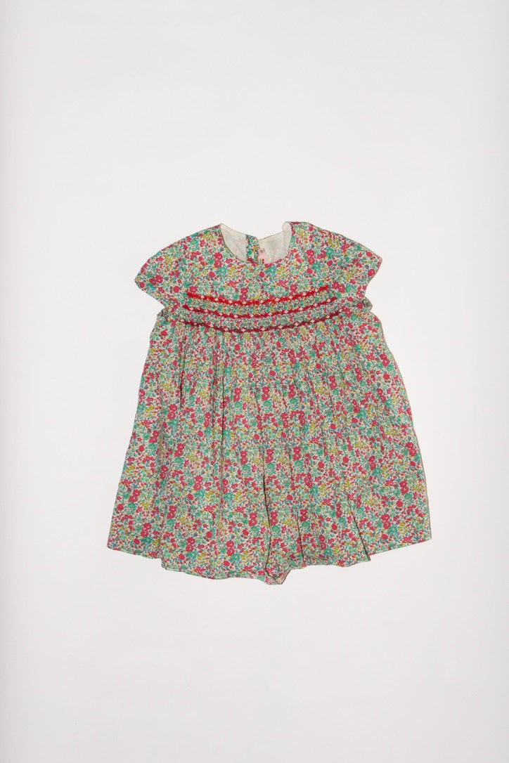 Dress with smocked collar floral size 92(98 | Bonpoint