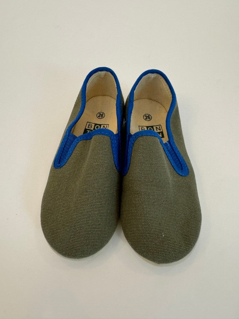 Slippers canvas olive size 26 | Bonton