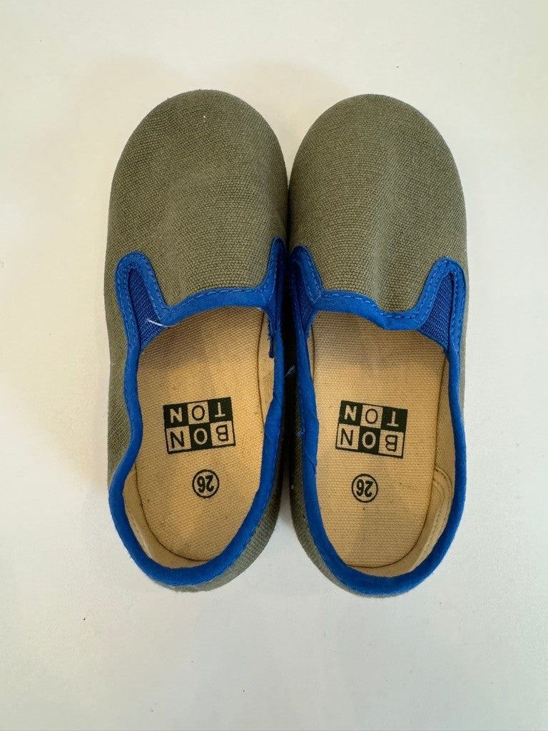 Slippers canvas olive size 26 | Bonton