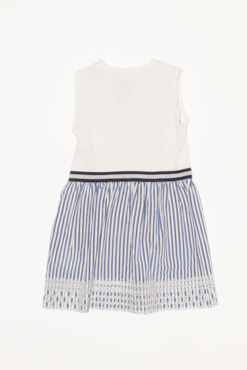 Dress white-blue striped size 116 | Moncler