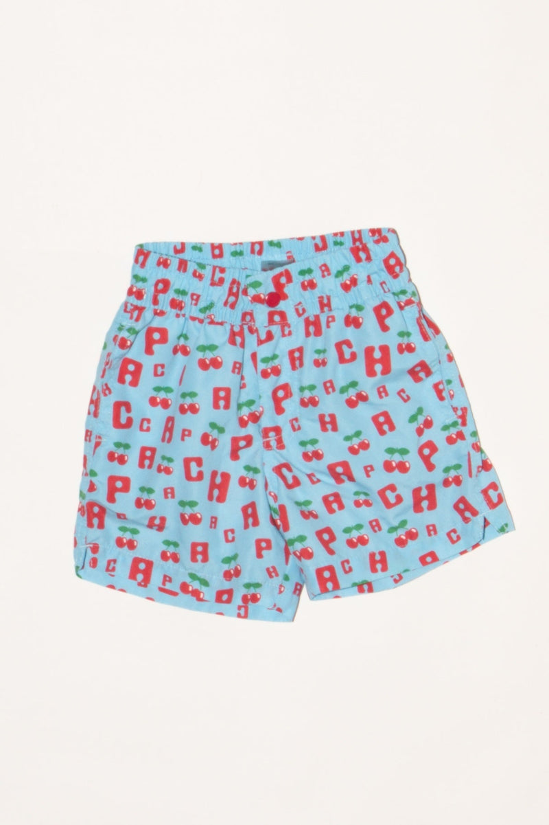 Swimming trunks turquoise with cherries size 104 | Pacha