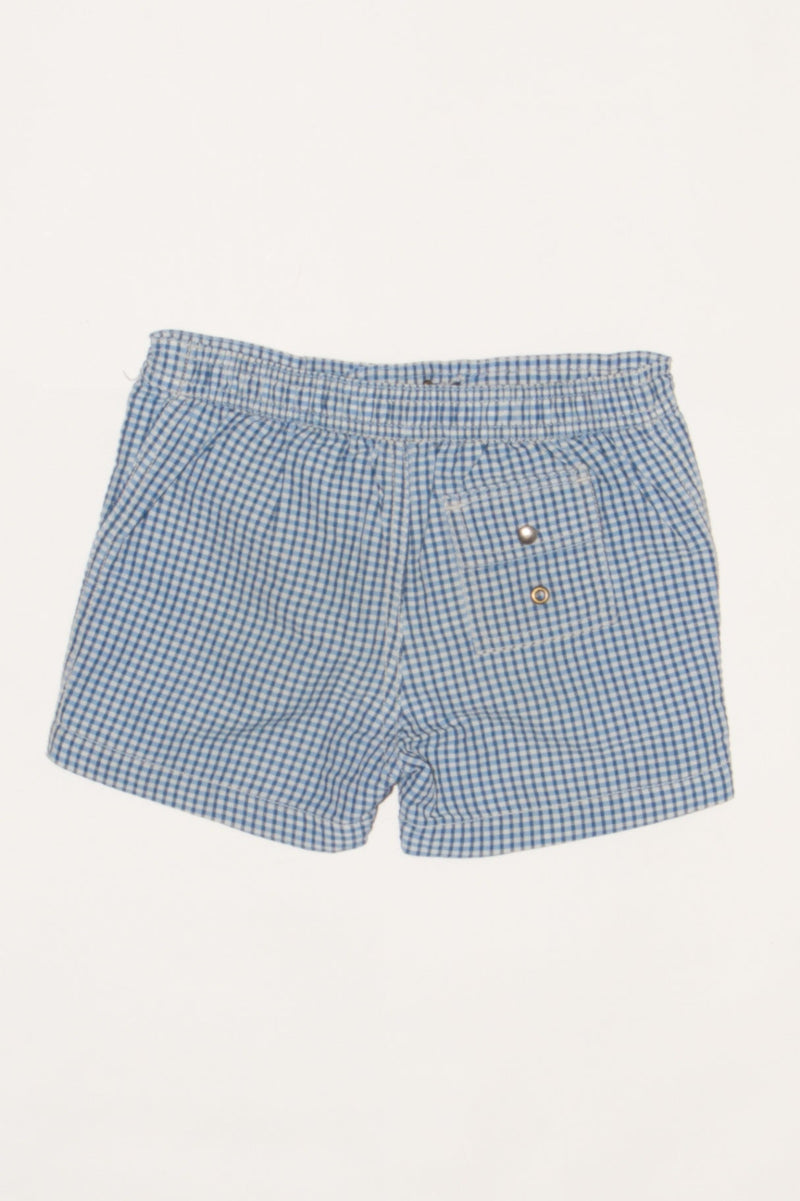 Badeshorts blau kariert Gr.98 | Bonpoint