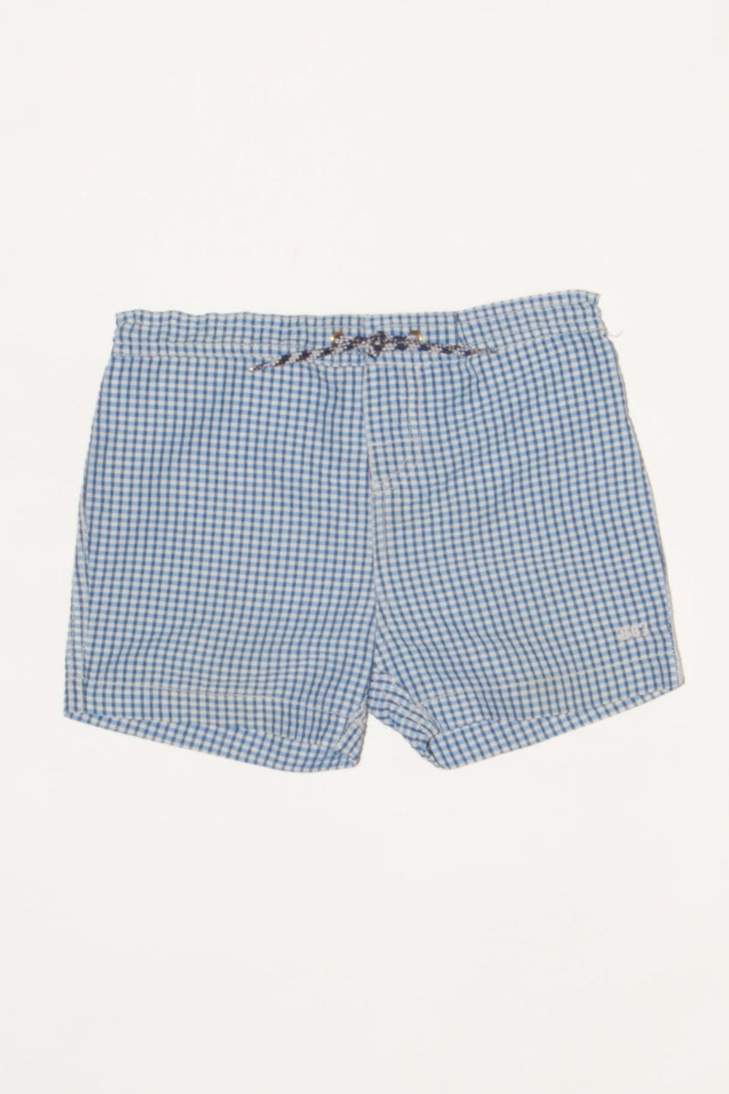 Badeshorts blau kariert Gr.98 | Bonpoint