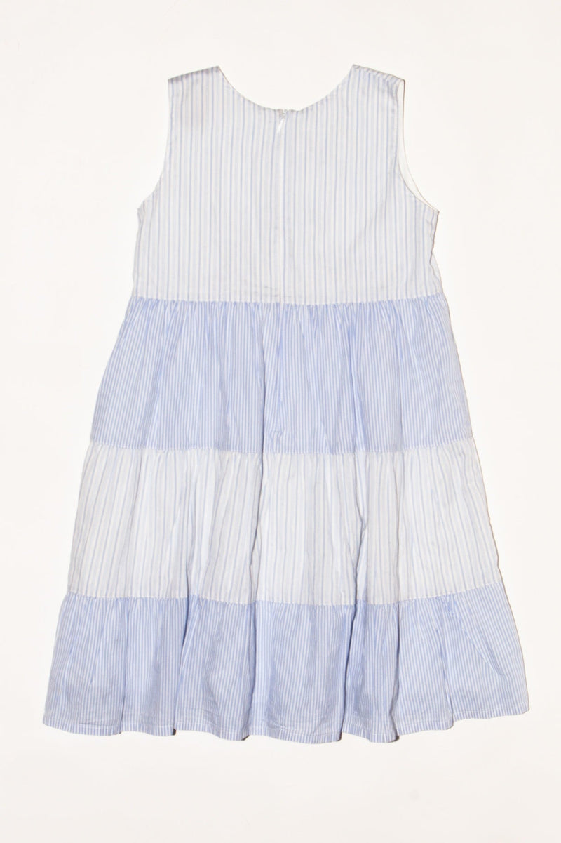 Flounce dress light blue striped size 122 | Lui &amp; Lei