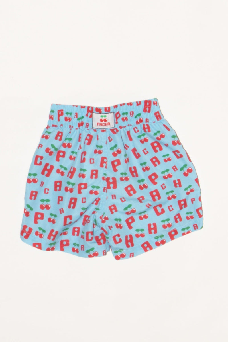 Swimming trunks turquoise with cherries size 104 | Pacha