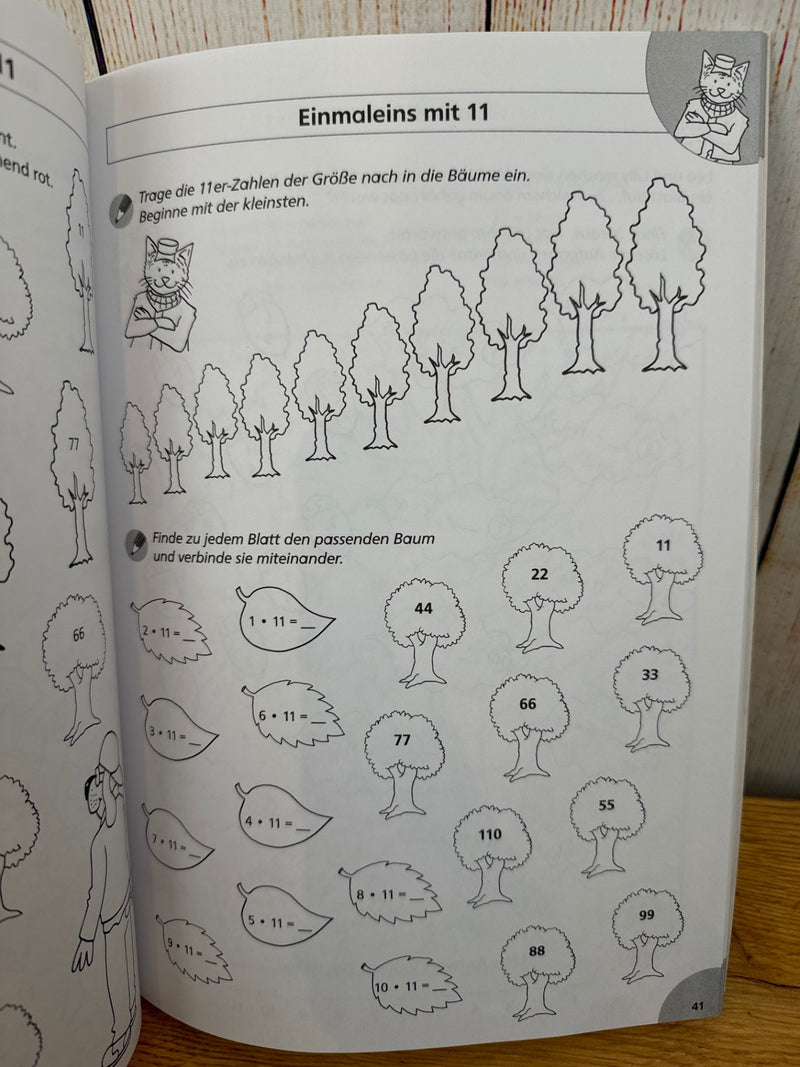 Elementary School Exercises: Multiplication Tables with Large Numbers