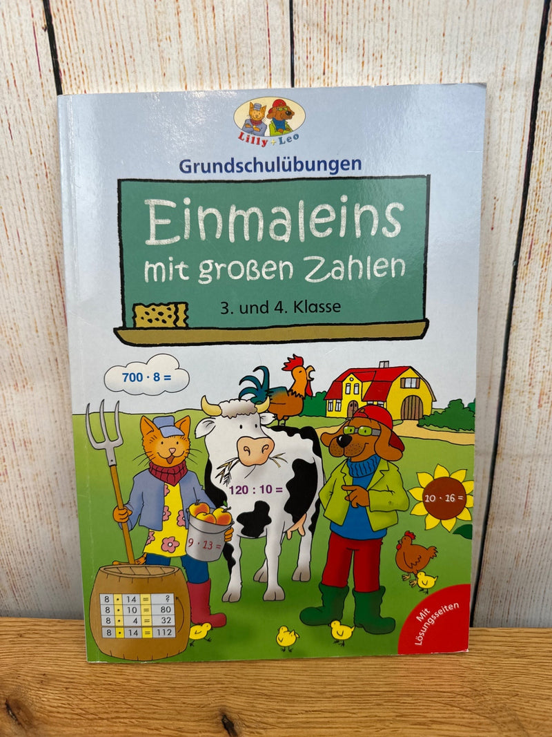 Grundschulübungen: Einmaleins mit großen Zahlen