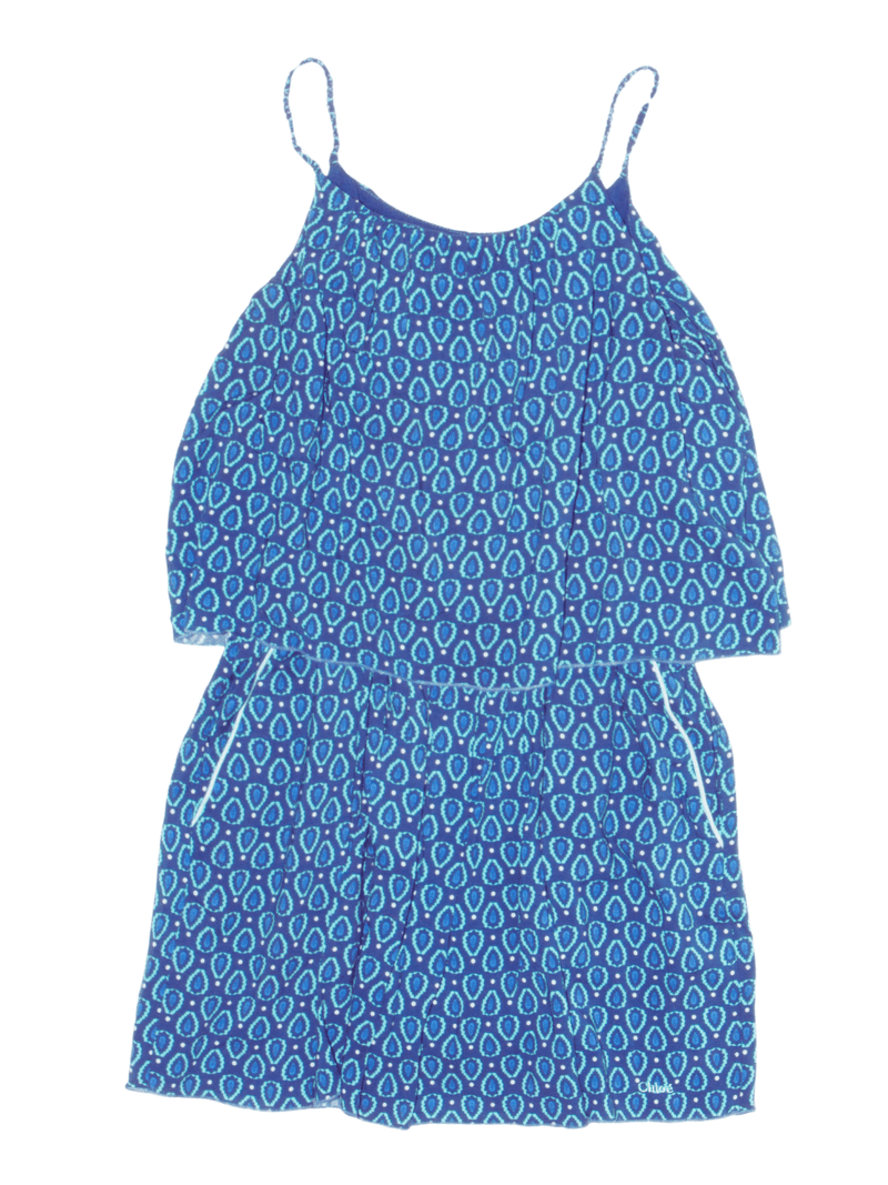 Strap dress with blue pattern size 146 | Chloé