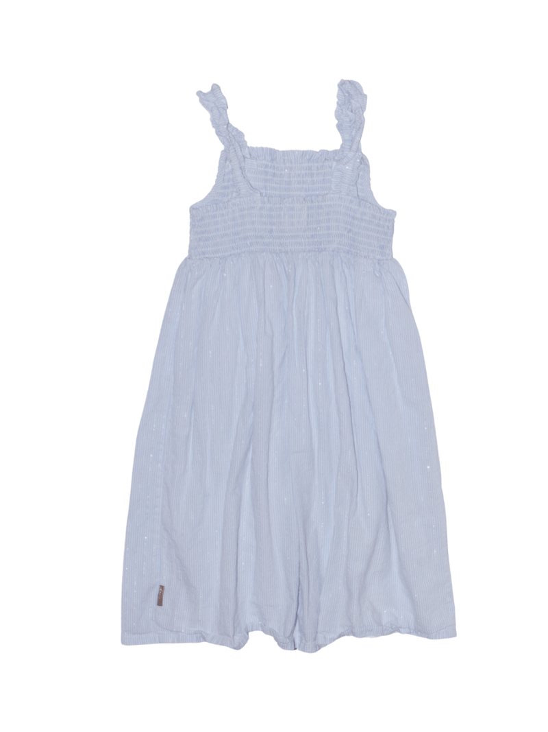 Strap dress light blue striped size 122 | Creamie