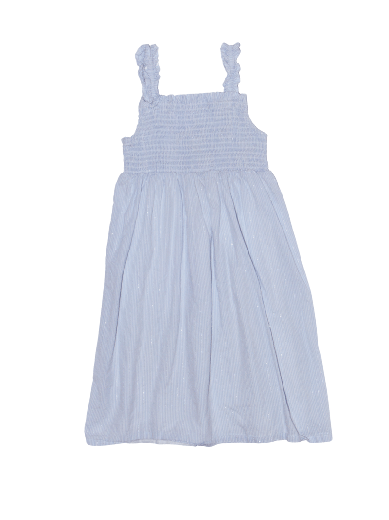 Strap dress light blue striped size 122 | Creamie