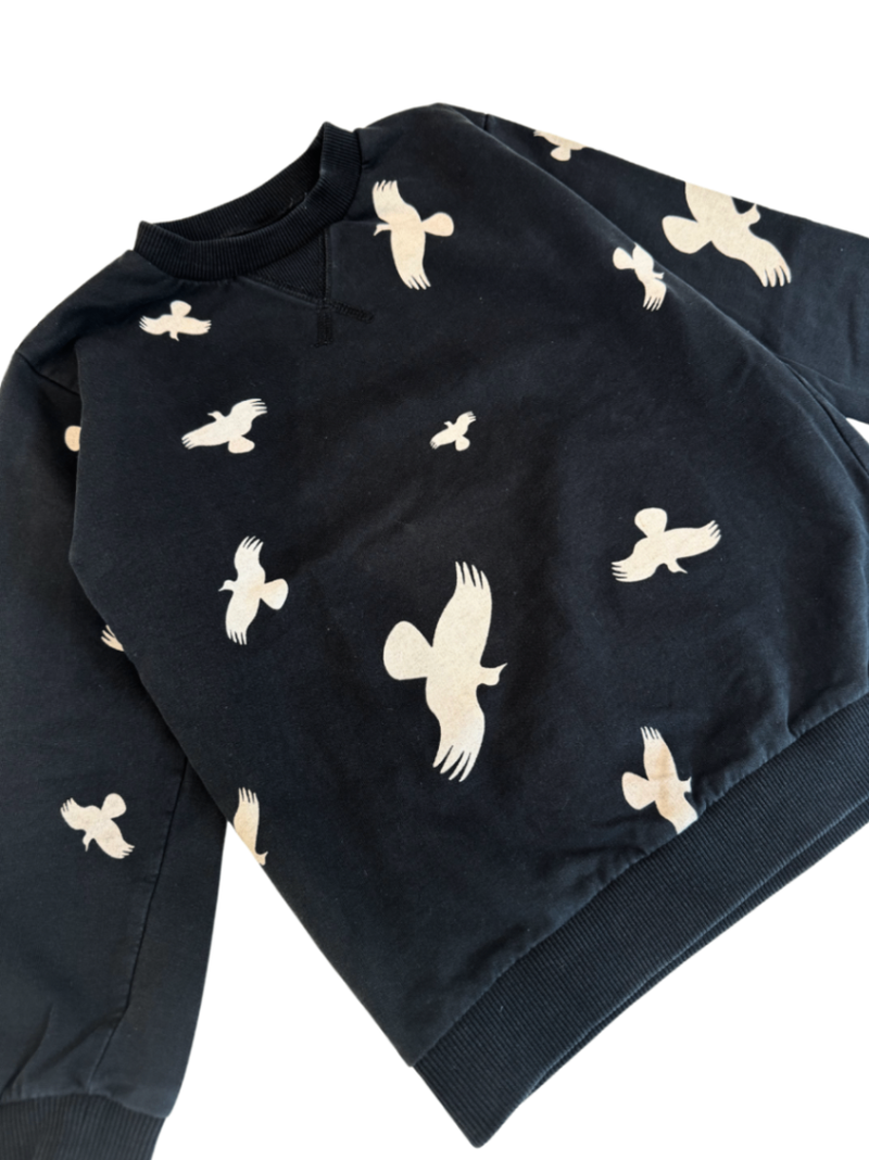 Sweater black with doves size 110 | moi