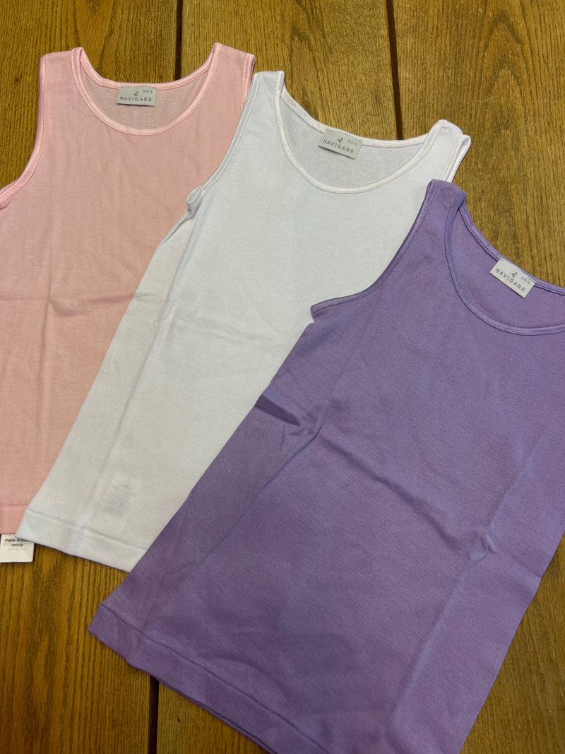 Pack of 3 undershirts white/pink/purple size 116