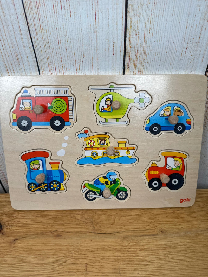 Goki Steck Puzzle Fahrzeuge