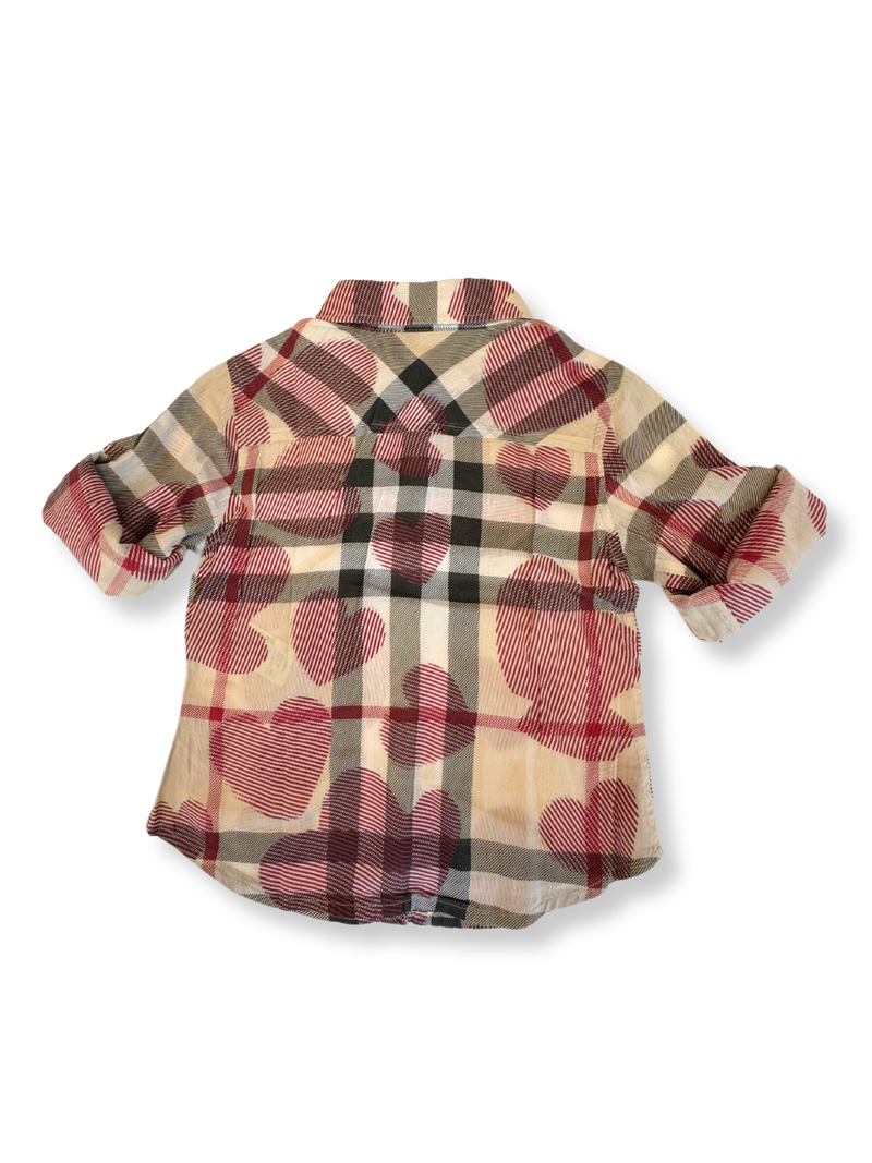 Checked blouse with hearts size 98 | Burberry