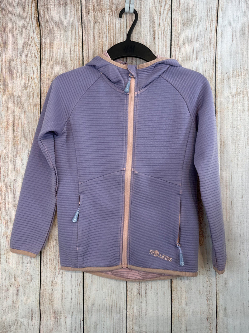 Trollkids sweat jacket purple size. 140