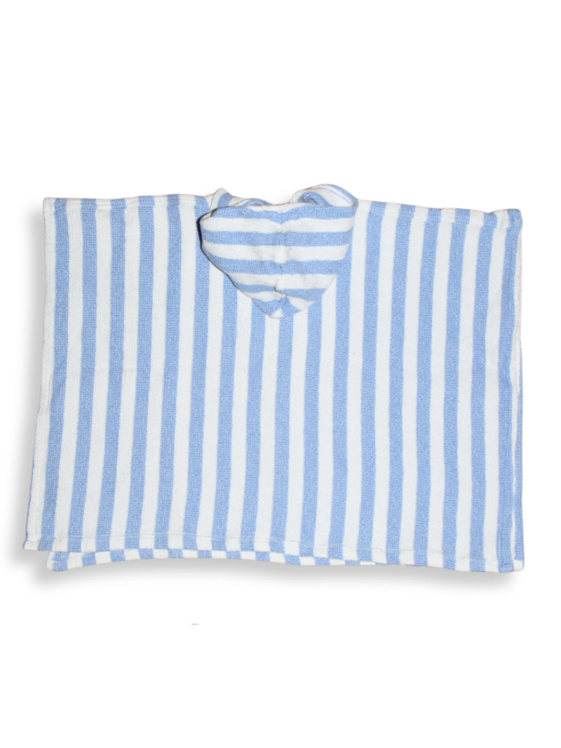 Bath poncho blue and white striped size 1167122 | Liewood